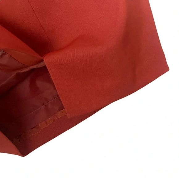 Vintage Halston lifestyle rust orange skirt minimalist contemporary 90's classic - Picture 3 of 6